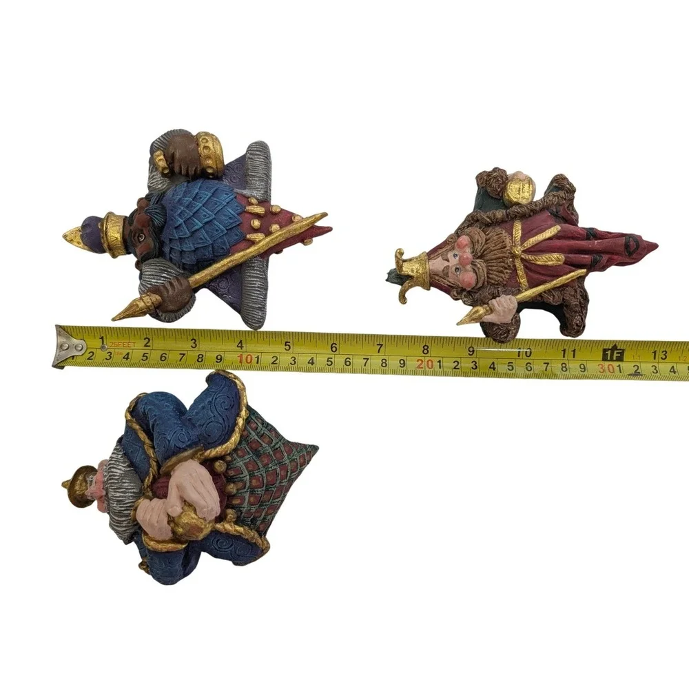 Vintage Dept 56 We Three Kings Whimsical Wise Men Christmas Ornaments Set of 3